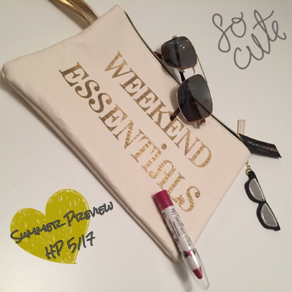 Cream & Gold Pouch/Clutch NWT